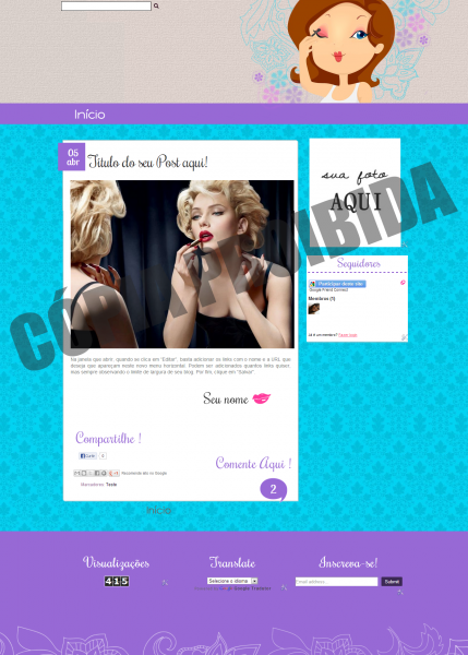 Layout Girl Makeup - Exclusivo